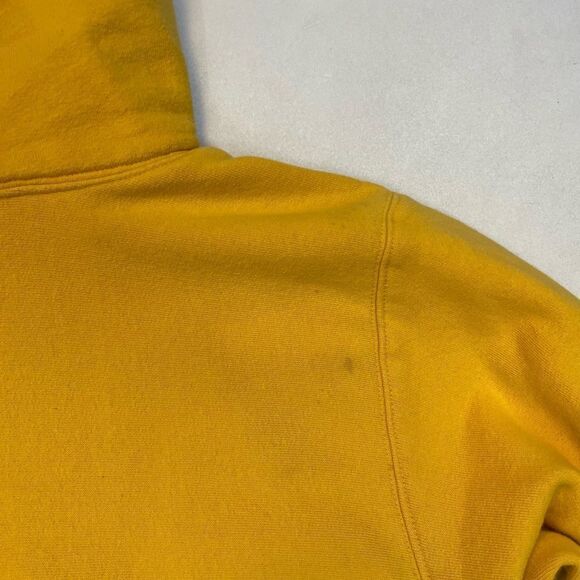 VINTAGE Cutty Sark Scots Whisky Pullover Hoodie Men Large Yellow USA 90s - Picture 4 of 7